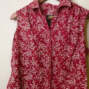 Cabela’s Womens Sleeveless Regular Fit Button-Down Shirt size large